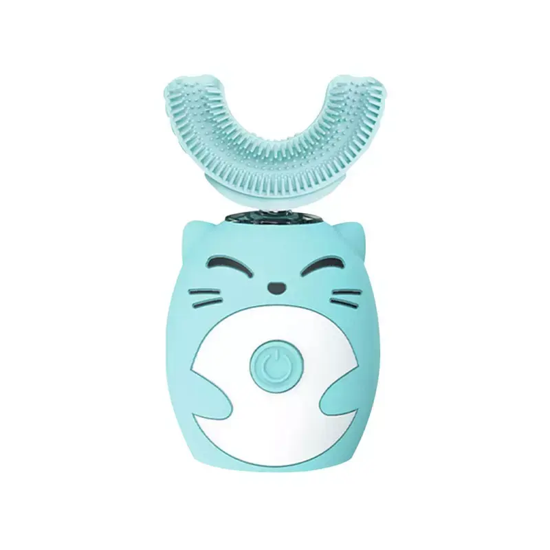 USO diario Niños U USB Recargable Impermeable Inteligente Portátil Niños Cepillo de dientes eléctrico en forma de bebé