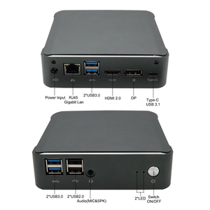 Мини-компьютер с вентилятором Intel Core I3 I5 I7-10110U 10210U 10510U HD + DP 6USB, основной блок 2 * DDR4