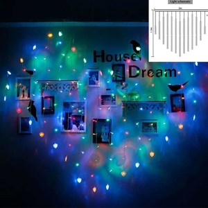 <strong>Multi</strong> <strong>Color</strong> Wall Curtain <strong>Lights</strong> Led Curtain <strong>Lights</strong> Changing <strong>Color</strong> Led Decoration <strong>String</strong> <strong>Light</strong> - Product Image 4