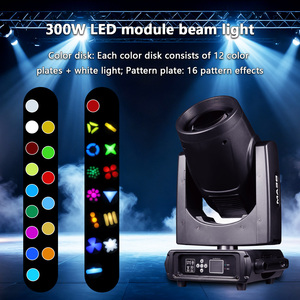 RZ 300W BSW RDM DMX512 Frost Slient Spot 24 prismes arc-en-ciel 17Gobos 14 effet de couleur tête mobile faisceau lumineux pour DJ DISco Party - Product Image 2