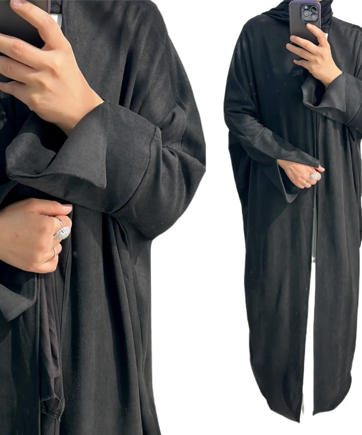 2023 nouveau hiver Abaya caftan dubaï vêtements islamiques femmes épais velours plaine Abayas ouvert Cardigan musulman Robe Femme L0098