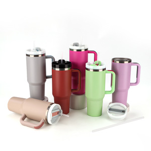 Hoa Kỳ 2 Ngày Giao Hàng 40Oz 30Oz Cốc Với Xử Lý Thăng Hoa Đôi Tường Thép Không Gỉ Cốc Với Rơm Cốc Cà Phê Với Nắp - Product Image 1