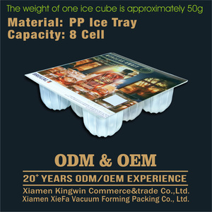 Nhựa <span class=keywords><strong>Ice</strong></span> <span class=keywords><strong>Cube</strong></span> Tray cho niêm phong PP dùng một lần 8 tế bào đông lạnh <span class=keywords><strong>Ice</strong></span> <span class=keywords><strong>Cube</strong></span> khay - Product Image 2