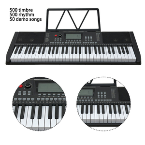 Piano eléctrico profesional, doble polea, teclado de Piano de órgano electrónico, 61 teclas, función MIDI y USB, instrumentos musicales de Piano - Product Image 2