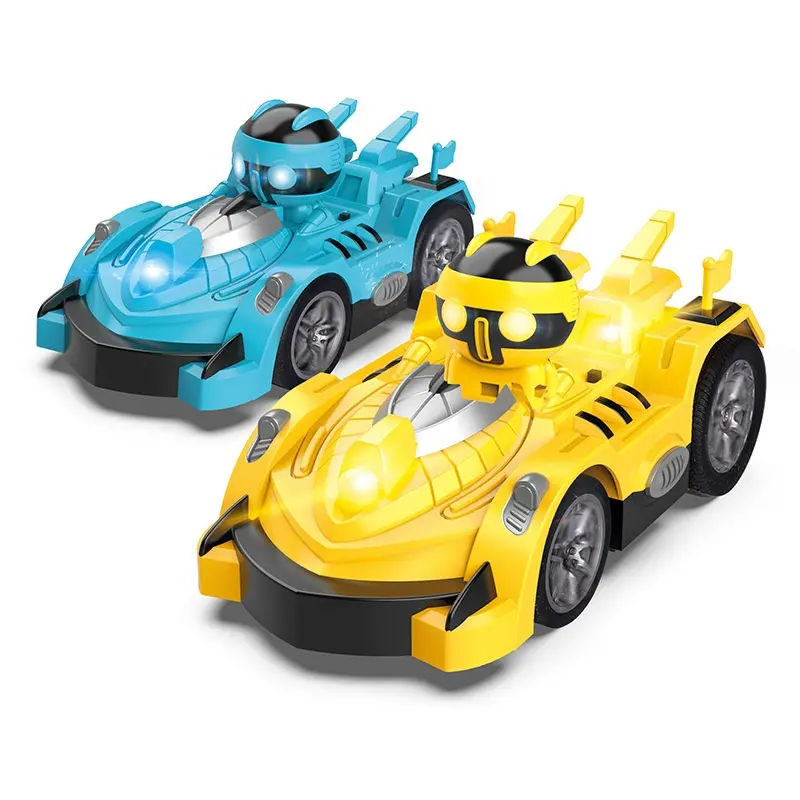 Cartoon infantil controle remoto pára-choques dois contra o impacto de catapulta elétrica drift kart brinquedo meninos