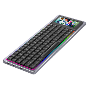 Teclado mecánico programable con pantalla Teclado mecánico inalámbrico para juegos de perfil bajo para computadora RGB con cubierta Stream