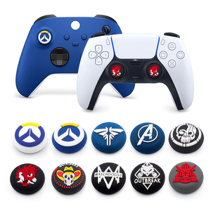 Silikon başparmak sapları Analog sopa koruyucu kapak Joystick PS5 için ünlü oyun tema Caps/PS4/XBOX serisi/XBOX ONE kontrolörleri - Product Image 1