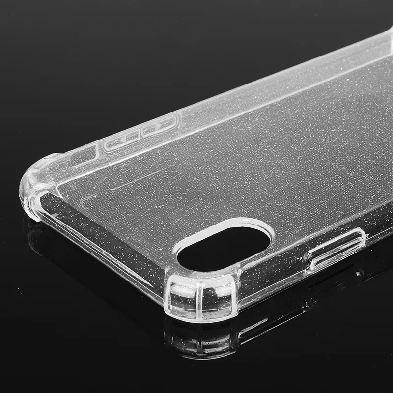 에어 백 디자인 다이아몬드 빛나는 파우더 휴대 전화 케이스 아이폰 xr 높은 클리어 소프트 TPU 뒷면 커버 아이폰 xr 6.1 인치
