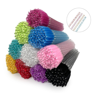 50 Uds. Herramienta Rosa flexible para cejas, purpurina colorida, pestañas, Spoolie, rímel, varita, cepillo aplicador, extensión desechable - Product Image 1