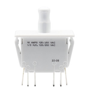 ホットセール6ピンドアクローズドスイッチ16 AMPS 125/250VAC 1/3 H.P. 125/250AVCワードローブドアコントロールスイッチ