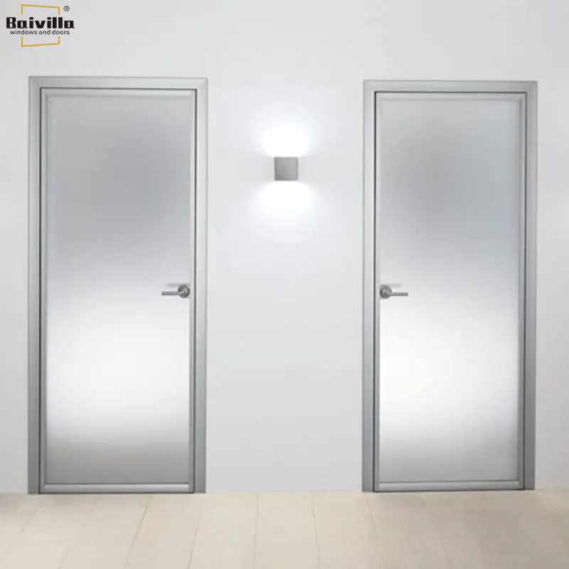 Baivilla-puertas y ventanas de baño con perfil de aluminio, puerta de inodoro de aluminio, decoración Interior, puerta oscilante