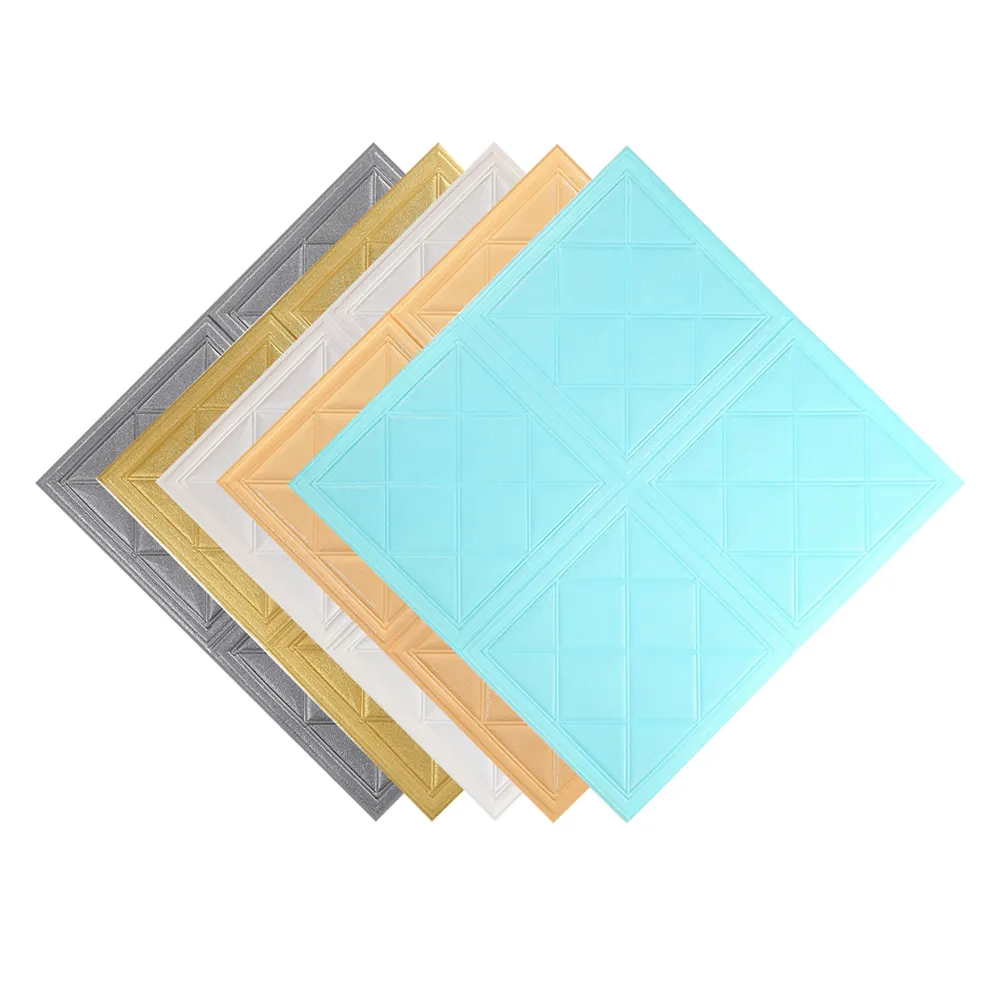 Longtemps anti-moisissure nouveau design mousse stickers muraux 3d plafond papier peint brique