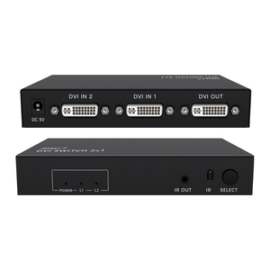 Tonli 4K 1080p 2-to-1 <strong>DVI</strong> Video Selector Black Splitters &amp; Converter with 2 <strong>Inputs</strong> and 1 <strong>Output</strong> Supports 2-to-1 <strong>DVI</strong> Switch - Product Image 1