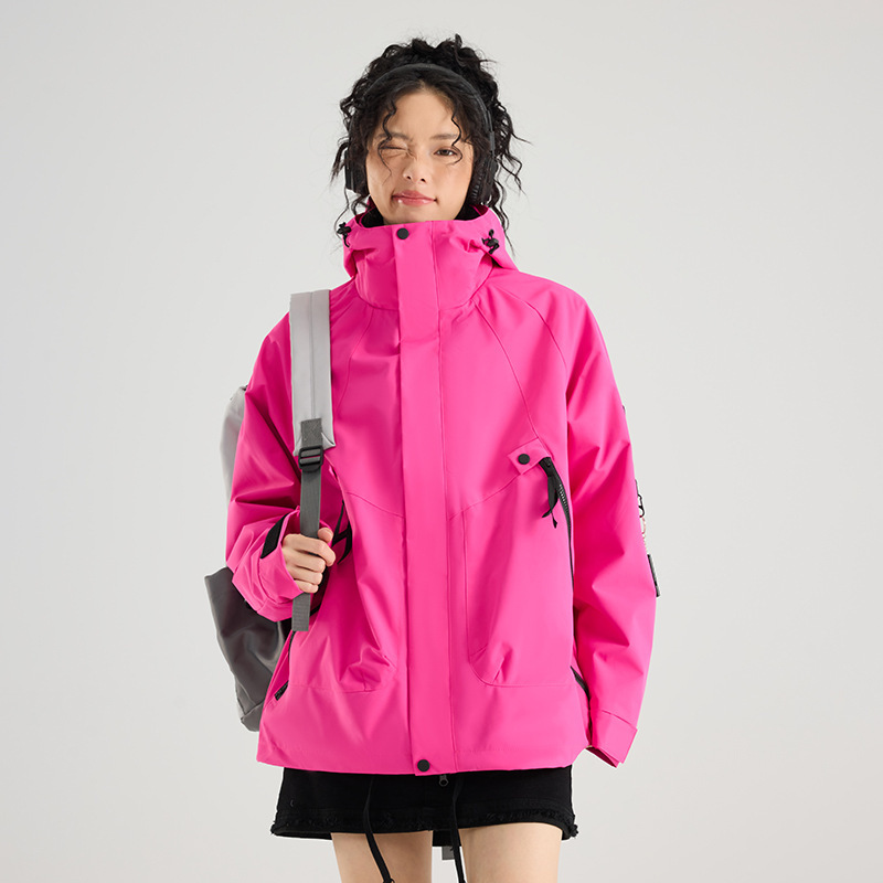 Rojo Rosa (Cortavientos Individual) Unisex