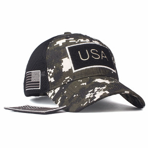 Ready to Ship USA <strong>Flags</strong> Hunting Embroidery Patch Snapback <strong>Camo</strong> Cap Men Durable 6 Panel Sports Tactical Trucker Hat Wholesale