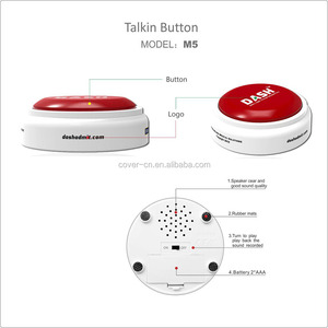 Botón parlante M5 con logotipo de mensajes personalizado, presione el zumbador de sonido fácil - Product Image 2
