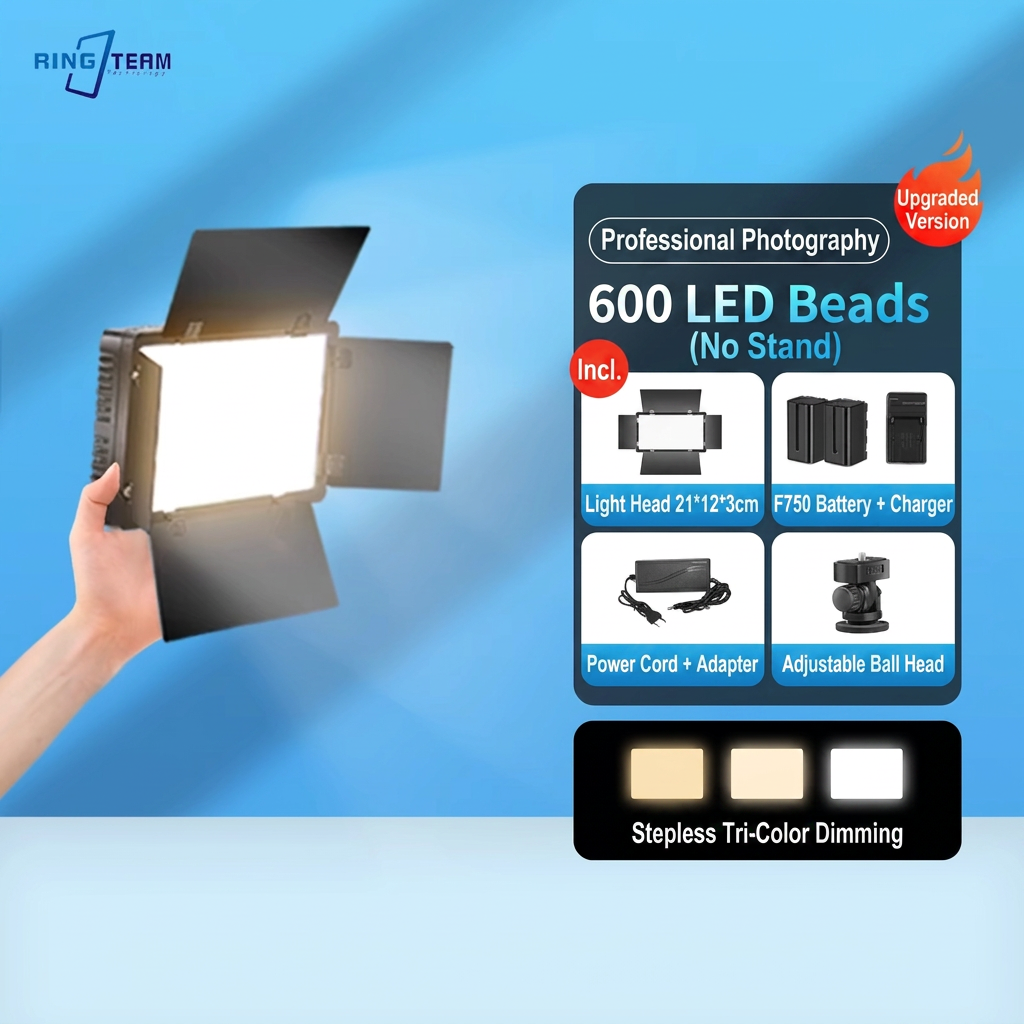 Noir : LED-600 (Batterie 4400mAh)