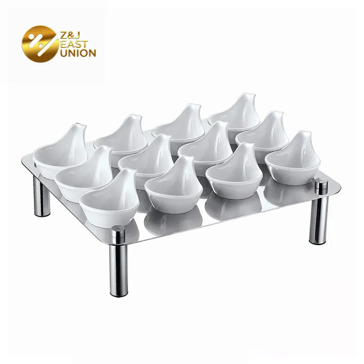 Popular Stainless Steel Food Display stand with spoons for buffet