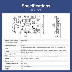 Yahboom Kit scheda di espansione Robot con sensore interfacce di azionamento del servomotore supporta progetti elettronici DIY per Raspberry Pi 5 - Product Image 3