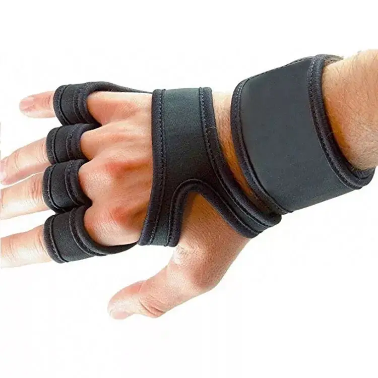 SP kaymaz palm silikon ağırlık kaldırma eldiven egzersiz spor eldiven bilek desteği ile ağırlık eldiven
