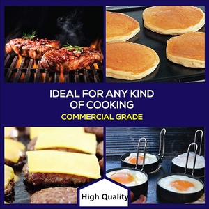 रोटी पकाने का तवा सामान किट अमेज़न गर्म रंग भारी शुल्क धातु फ्लैट शीर्ष ग्रिल आउटडोर शिविर Hibachi BBQ उपकरण Grilling बर्तन सेट - Product Image 2