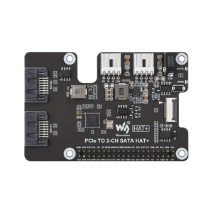 Адаптер PCIe to 2-Ch SATA для Raspberry Pi 5 поддерживает протокол жесткого диска SATA, бортовой двойной светодиодный индикатор и шапка EEPROM - Product Image 2