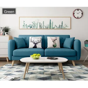 Современный скандинавский тканевый диван, повседневные двухместные офисные диваны для небольших квартир, полностью оборудованные, моющиеся - Product Image 4