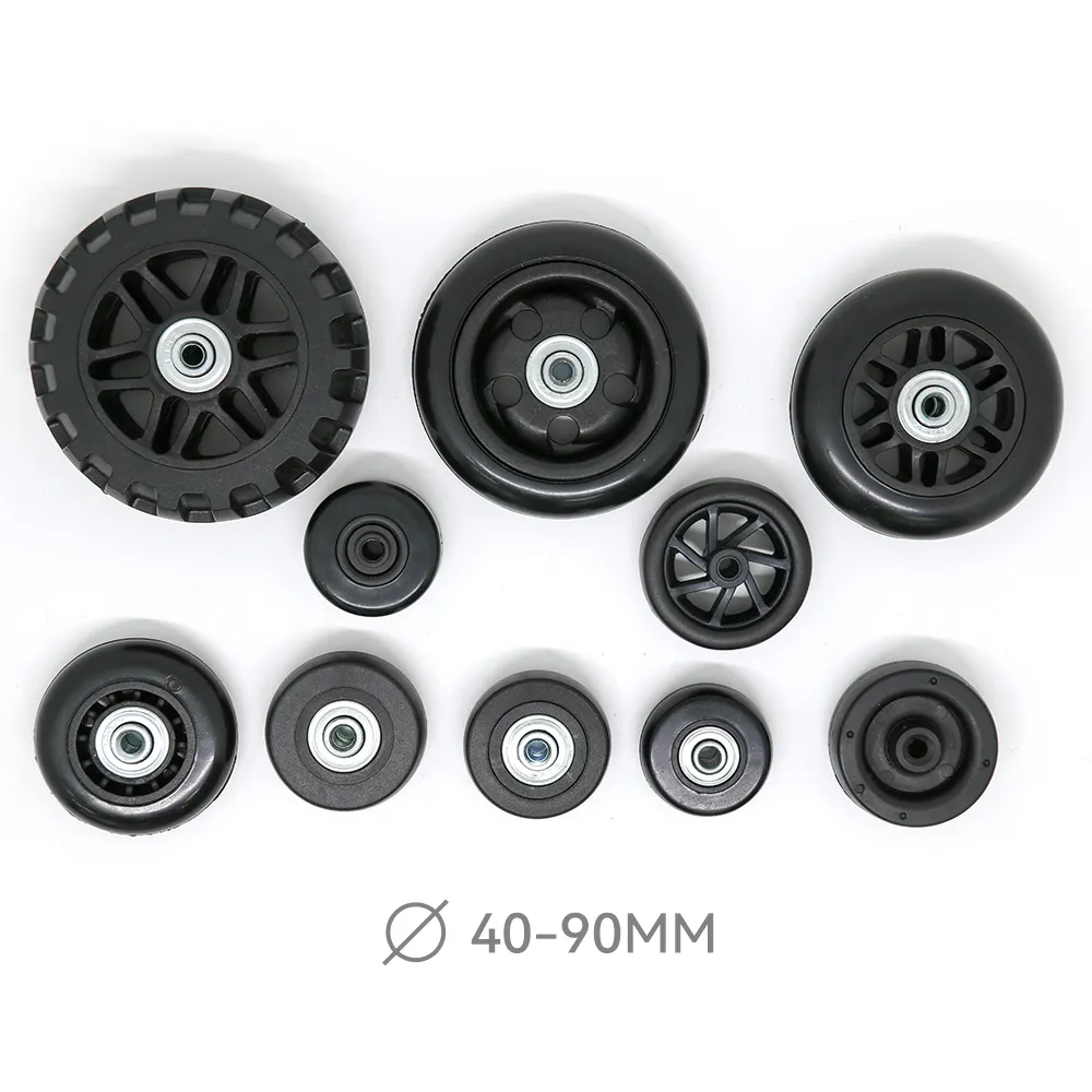 قطع غيار عجلة الأمتعة جميع أنواع قطع غيار العجلة المستخدمة لإصلاح عجلة الأمتعة