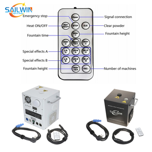 Nhiệm vụ miễn phí Tây Ban Nha kho nhôm vỏ Trắng 650W Mini Máy tia lửa lạnh với trường hợp chuyến bay 1-5m pháo hoa sparkular cho bữa tiệc - Product Image 6