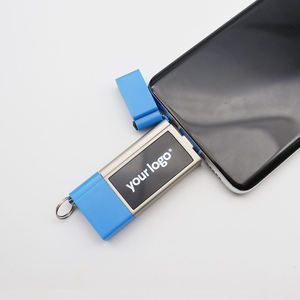 มินิโลหะ Type-C 2-in-1 USB แฟลชไดรฟ์128GB 1TB พร้อม Light-up pendrive USB ประเภทอินเตอร์เฟซ3.0 - Product Image 3