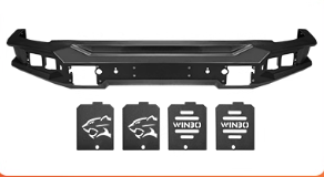 Rear Bumper Without light (1 piece) Black