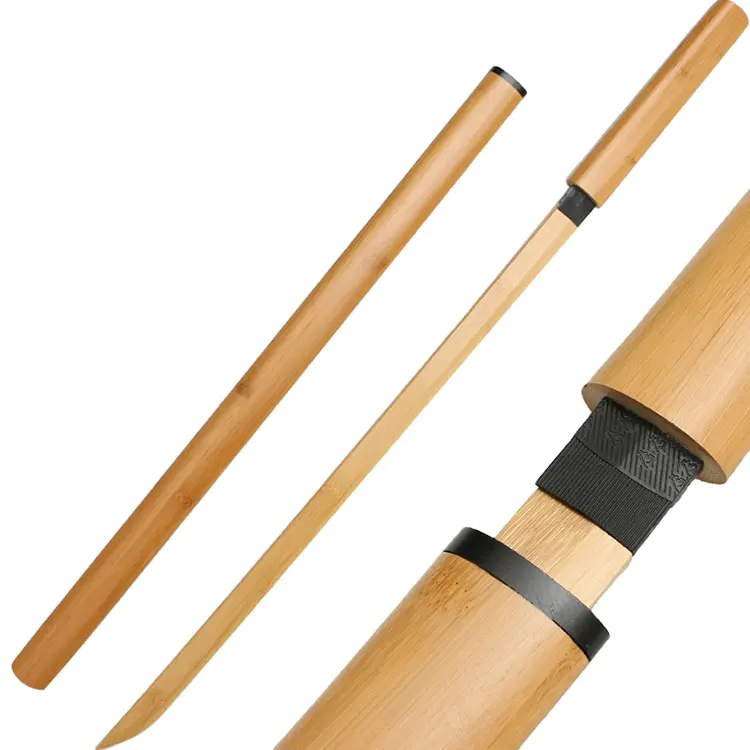Galecon ahşap kılıç kılıf Samurai Laikai eğitim Kendo japon katı ahşap bütün bambu