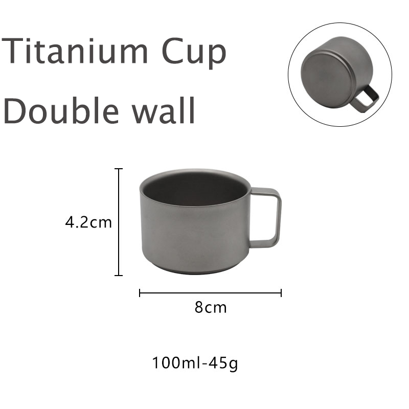 Titanium-100ML Double Wall Coffee Cup