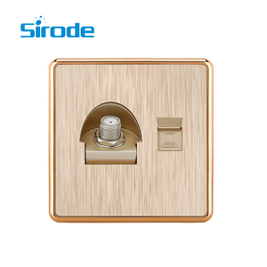Sirode serie T3 estándar británico moderno Color dorado lujo 1 Gang 13A multifunción 2USB enchufes de pared eléctricos para el hogar