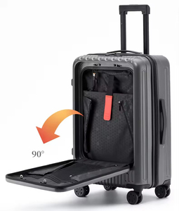 Versatile Aluminum Frame Carry-On Luggage With USB Charging Port, Front Compartment &amp; <strong>TSA</strong> Lock Suitcase - Product Image 6