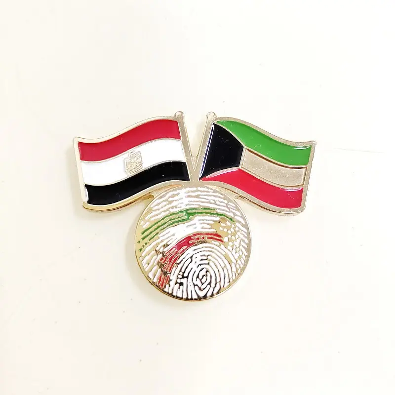 Country conference lapel pins New Custom national metal flag shape lapel pin
