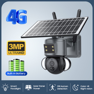 Factory Price 4G 3MP Solar CCTV 4G <strong>Camera</strong> Security Wireless Motion Detection Siren Alarm Audio Night Vision Solar <strong>Camera</strong> - Product Image 4