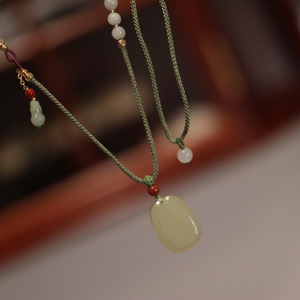 Hetian <strong>Jade</strong> Pendant Classic Religious Gold Alloy Pendant Customizable Religious Pattern Agate Stone Custom Logo for Children - Product Image 3