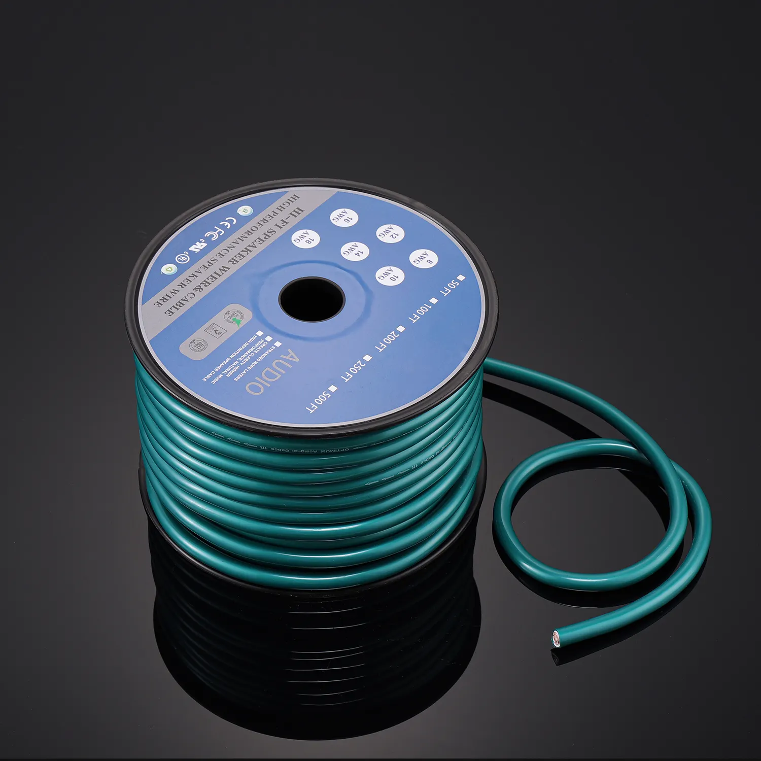 HiFi-Audio-Lautsprecher kabel Hochwertiges 2-adriges Cinch-Kabel für Musik systeme Double Shield ing/18AWG CL2 CL3 PVC-Jacke