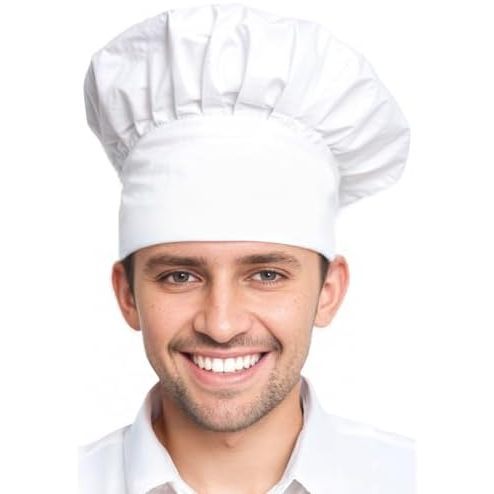 1 paquet de chapeau de chef blanc