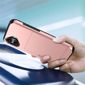เคสโทรศัพท์ iPhone 16 15 14 13 12 11 PRO MAX แบบรูดบัตรได้ดีไซน์ใหม่ทำจาก PC