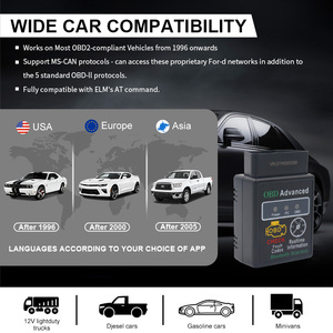 Prezzo di fabbrica all'ingrosso V02H4 leggere e cancellare codice difetto auto strumento diagnostico 2-in-1 analizzatore motore OBD2 Scanner Test della batteria - Product Image 5
