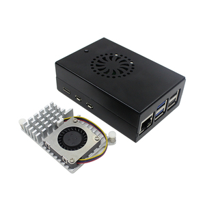 Carcasa protectora de aleación de aluminio para Raspberry Pi 5th Black Metal Case Ventilador de refrigeración Radiador Compatibilidad Kits de módulos electrónicos - Product Image 4