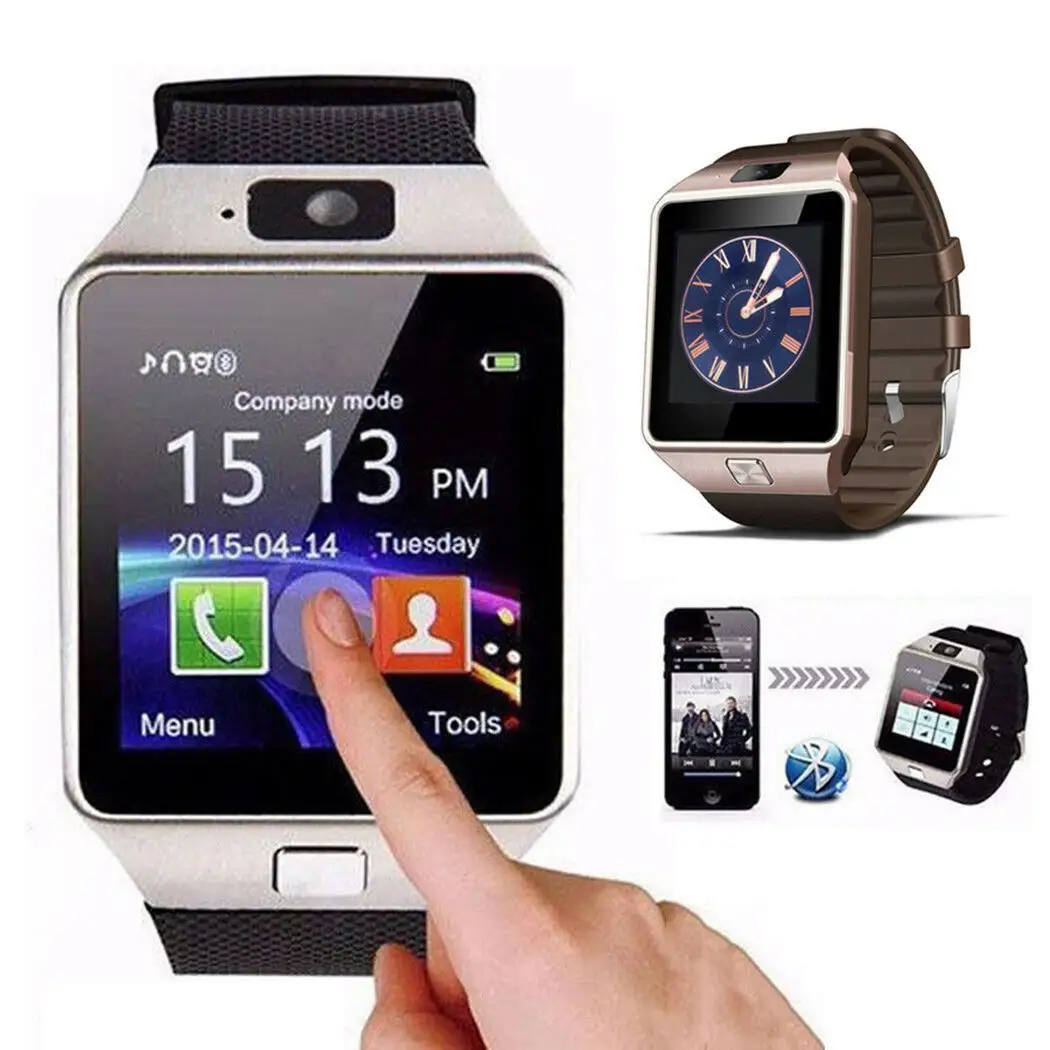 Jam tangan pintar DZ 09 termurah, arloji cerdas dengan kamera, panggilan Video, WiFi, layar sentuh, mendukung kartu SIM