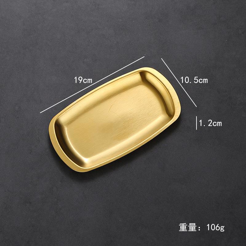 Korean style tray (small brushed gold)