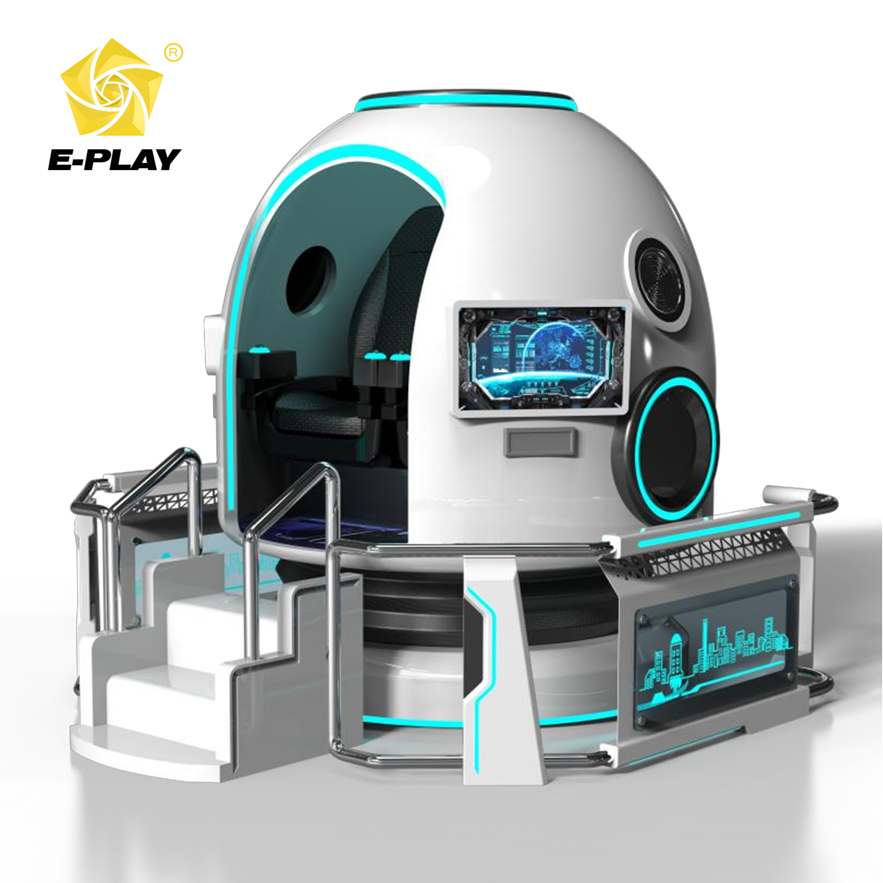 cápsula espacial blanca