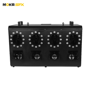 MOKASFX 4ウェイスモークバブルマシン4ヘッドLEDバブルフォグマシン結婚式のコンサートのお祝いでの使用