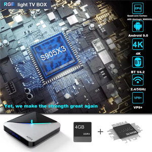 Hot bán Android TV Box A95X F3 không khí 2.4 Gam/5GHz Dual band Wifi Android TV Box 4GB RAM 64GB - Product Image 3