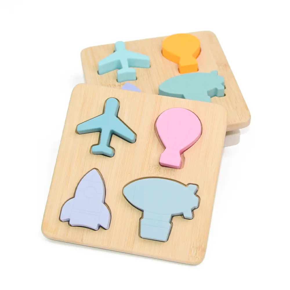 Pabrik Grosir Populer Mainan Anak-anak Bayi Puzzle Piring Bebas Bpa Silikon Sortir Susun Mainan Pendidikan