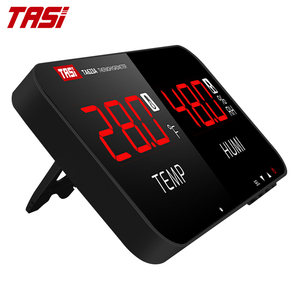 Sensor de temperatura y humedad inteligente TASI TA623B, registro de datos y función de alarma para el hogar y la Oficina Abs Material termómetro